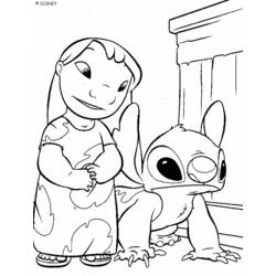 Раскраска: Лило и Стич (Анимационные фильмы) #45013 - Бесплатные раскраски для печати