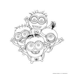 Раскраска: Миньоны (Анимационные фильмы) #72202 - Бесплатные раскраски для печати