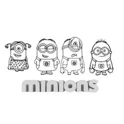 Раскраска: Миньоны (Анимационные фильмы) #72212 - Раскраски для печати