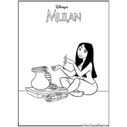 Раскраска: Мулан (Анимационные фильмы) #133628 - Раскраски для печати
