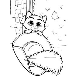 Раскраски: Кот в сапогах - Бесплатные раскраски для печати