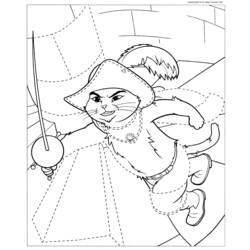 Раскраска: Кот в сапогах (Анимационные фильмы) #170617 - Бесплатные раскраски для печати