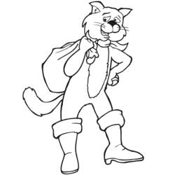 Раскраска: Кот в сапогах (Анимационные фильмы) #170628 - Бесплатные раскраски для печати