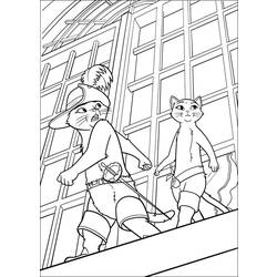Раскраска: Кот в сапогах (Анимационные фильмы) #170638 - Бесплатные раскраски для печати