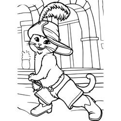 Раскраска: Кот в сапогах (Анимационные фильмы) #170662 - Бесплатные раскраски для печати