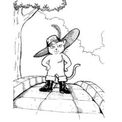 Раскраска: Кот в сапогах (Анимационные фильмы) #170678 - Бесплатные раскраски для печати