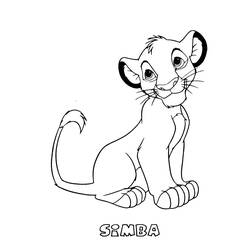 Раскраска: Simba (Анимационные фильмы) #170005 - Бесплатные раскраски для печати