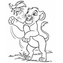 Раскраска: Simba (Анимационные фильмы) #170007 - Бесплатные раскраски для печати