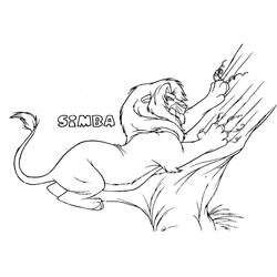 Раскраска: Simba (Анимационные фильмы) #170016 - Бесплатные раскраски для печати