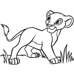 Раскраска: Simba (Анимационные фильмы) #170030 - Бесплатные раскраски для печати