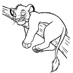 Раскраска: Simba (Анимационные фильмы) #170033 - Бесплатные раскраски для печати