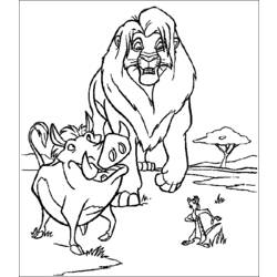 Раскраска: Simba (Анимационные фильмы) #170046 - Бесплатные раскраски для печати