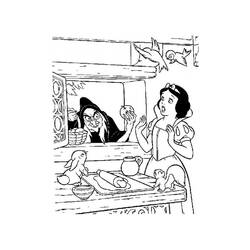 Раскраска: Белоснежка и семь гномов (Анимационные фильмы) #133850 - Бесплатные раскраски для печати