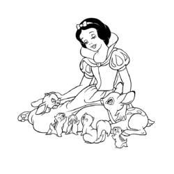 Раскраска: Белоснежка и семь гномов (Анимационные фильмы) #133895 - Бесплатные раскраски для печати