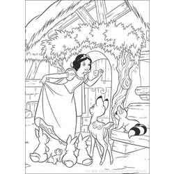 Раскраска: Белоснежка и семь гномов (Анимационные фильмы) #133919 - Бесплатные раскраски для печати