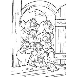 Раскраска: Белоснежка и семь гномов (Анимационные фильмы) #133925 - Раскраски для печати