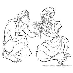 Раскраска: Тарзан (Анимационные фильмы) #131081 - Раскраски для печати