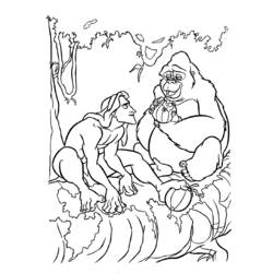 Раскраска: Тарзан (Анимационные фильмы) #131083 - Раскраски для печати