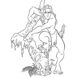 Раскраска: Тарзан (Анимационные фильмы) #131095 - Бесплатные раскраски для печати