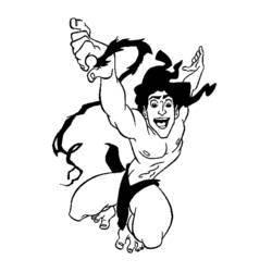 Раскраска: Тарзан (Анимационные фильмы) #131096 - Бесплатные раскраски для печати