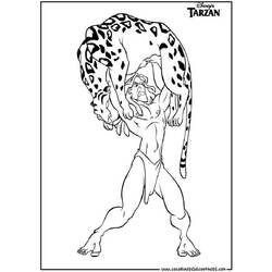 Раскраска: Тарзан (Анимационные фильмы) #131102 - Бесплатные раскраски для печати