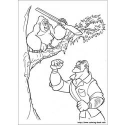Раскраска: Тарзан (Анимационные фильмы) #131119 - Бесплатные раскраски для печати