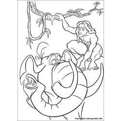Раскраска: Тарзан (Анимационные фильмы) #131140 - Бесплатные раскраски для печати