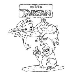 Раскраска: Тарзан (Анимационные фильмы) #131159 - Раскраски для печати
