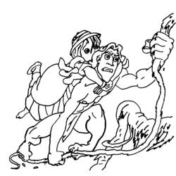 Раскраска: Тарзан (Анимационные фильмы) #131170 - Бесплатные раскраски для печати