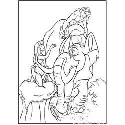 Раскраска: Тарзан (Анимационные фильмы) #131173 - Бесплатные раскраски для печати