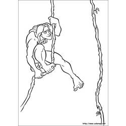 Раскраска: Тарзан (Анимационные фильмы) #131174 - Бесплатные раскраски для печати
