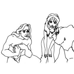 Раскраска: Тарзан (Анимационные фильмы) #131175 - Бесплатные раскраски для печати