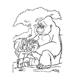 Раскраска: Тарзан (Анимационные фильмы) #131201 - Раскраски для печати