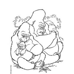 Раскраска: Тарзан (Анимационные фильмы) #131222 - Бесплатные раскраски для печати