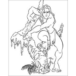 Раскраска: Тарзан (Анимационные фильмы) #131231 - Бесплатные раскраски для печати