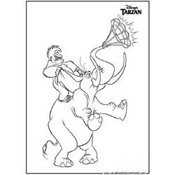 Раскраска: Тарзан (Анимационные фильмы) #131260 - Бесплатные раскраски для печати