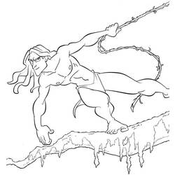 Раскраска: Тарзан (Анимационные фильмы) #131262 - Бесплатные раскраски для печати
