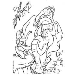 Раскраска: Тарзан (Анимационные фильмы) #131291 - Бесплатные раскраски для печати