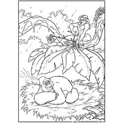 Раскраска: Тарзан (Анимационные фильмы) #131297 - Бесплатные раскраски для печати