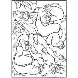 Раскраска: Тарзан (Анимационные фильмы) #131300 - Бесплатные раскраски для печати