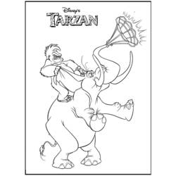 Раскраска: Тарзан (Анимационные фильмы) #131328 - Бесплатные раскраски для печати
