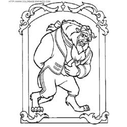 Раскраска: Красавица и чудовище (Анимационные фильмы) #130917 - Бесплатные раскраски для печати
