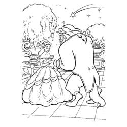 Раскраска: Красавица и чудовище (Анимационные фильмы) #130995 - Бесплатные раскраски для печати