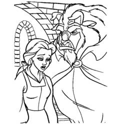 Раскраска: Красавица и чудовище (Анимационные фильмы) #131038 - Бесплатные раскраски для печати