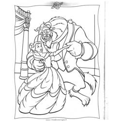Раскраска: Красавица и чудовище (Анимационные фильмы) #131041 - Раскраски для печати