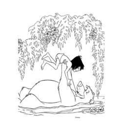 Раскраска: Книга джунглей (Анимационные фильмы) #130109 - Бесплатные раскраски для печати
