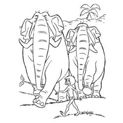 Раскраска: Книга джунглей (Анимационные фильмы) #130194 - Бесплатные раскраски для печати