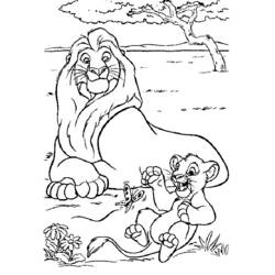 Раскраска: Король Лев (Анимационные фильмы) #73613 - Бесплатные раскраски для печати