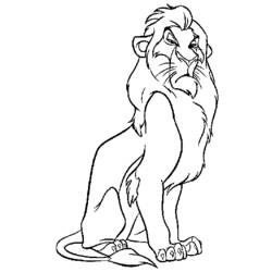 Раскраска: Король Лев (Анимационные фильмы) #73630 - Раскраски для печати