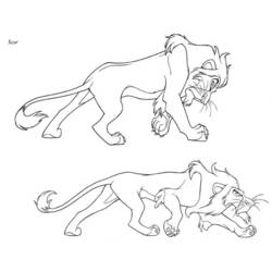 Раскраска: Король Лев (Анимационные фильмы) #73739 - Бесплатные раскраски для печати